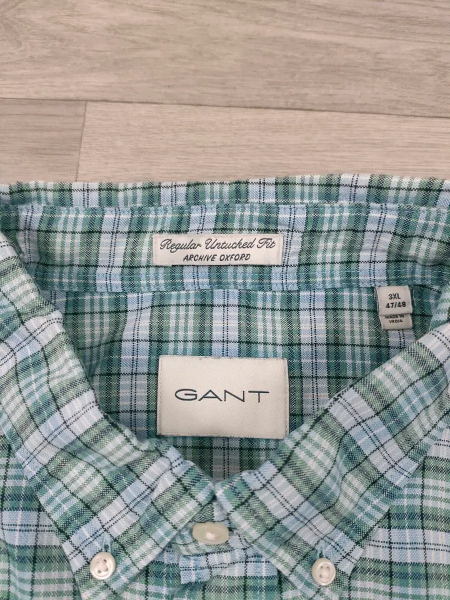 Gant Button Down Check Oxford Shirt Mens 3XL - Image 4