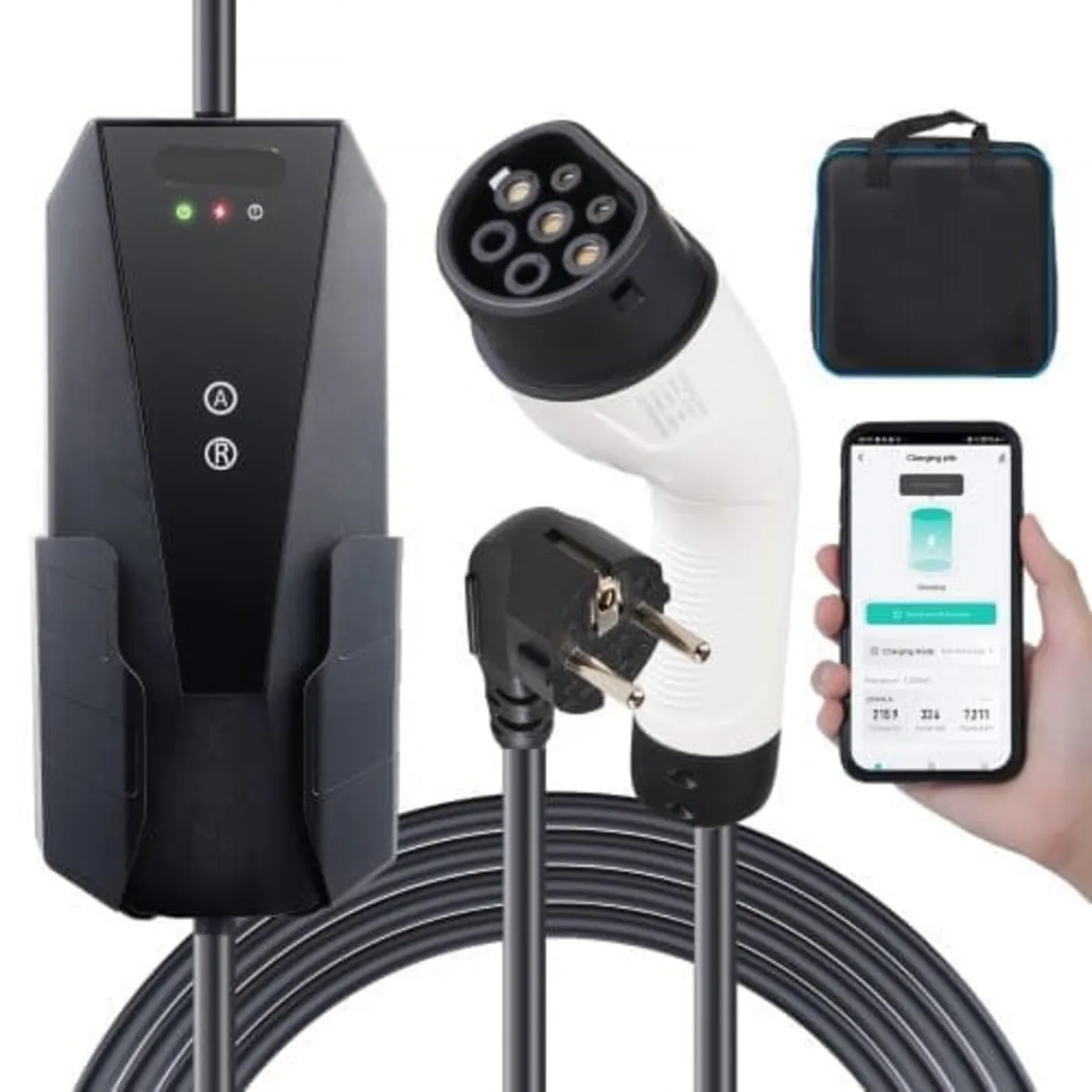Portable EV Charger Type 2, 16A 3.7 kW, Electric V - Image 1