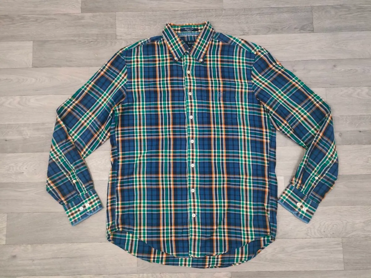 Gant Button Down Check Shirt Mens Large - Image 1