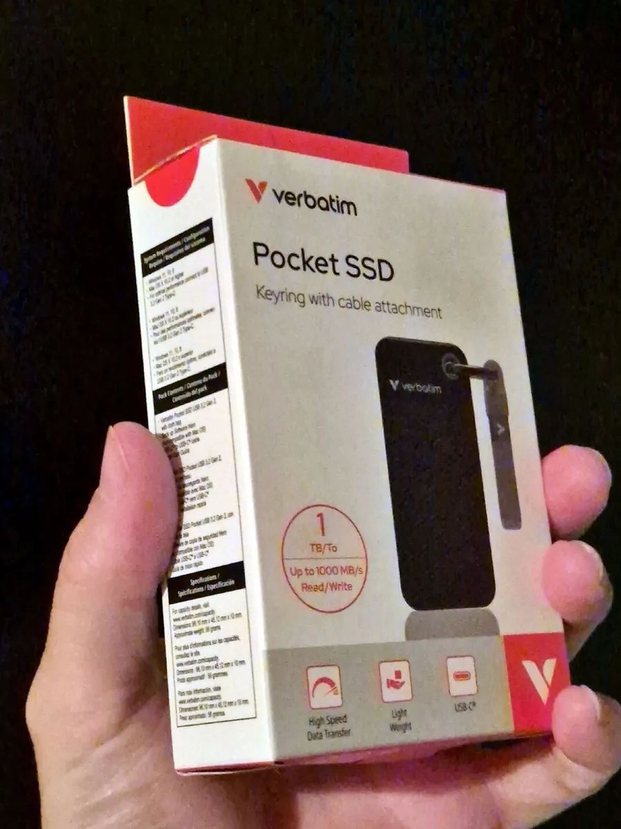 Verbatim Pocket SSD, 1TB, NEW - Image 4