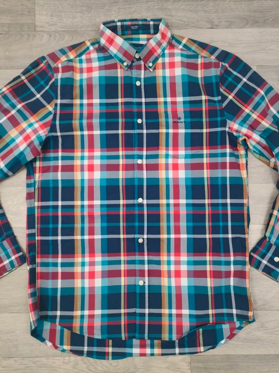 Gant Button Down Check Shirt Mens Medium - Image 2