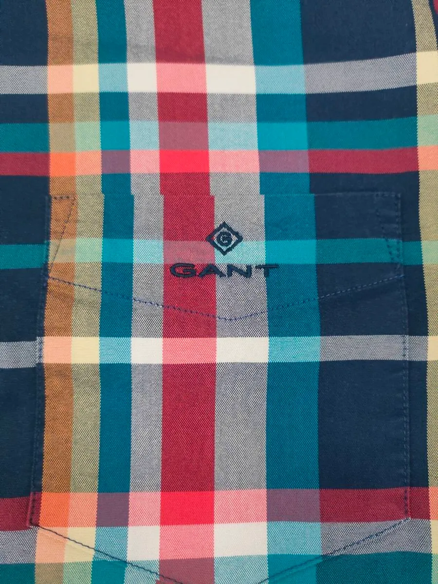 Gant Button Down Check Shirt Mens Medium - Image 3