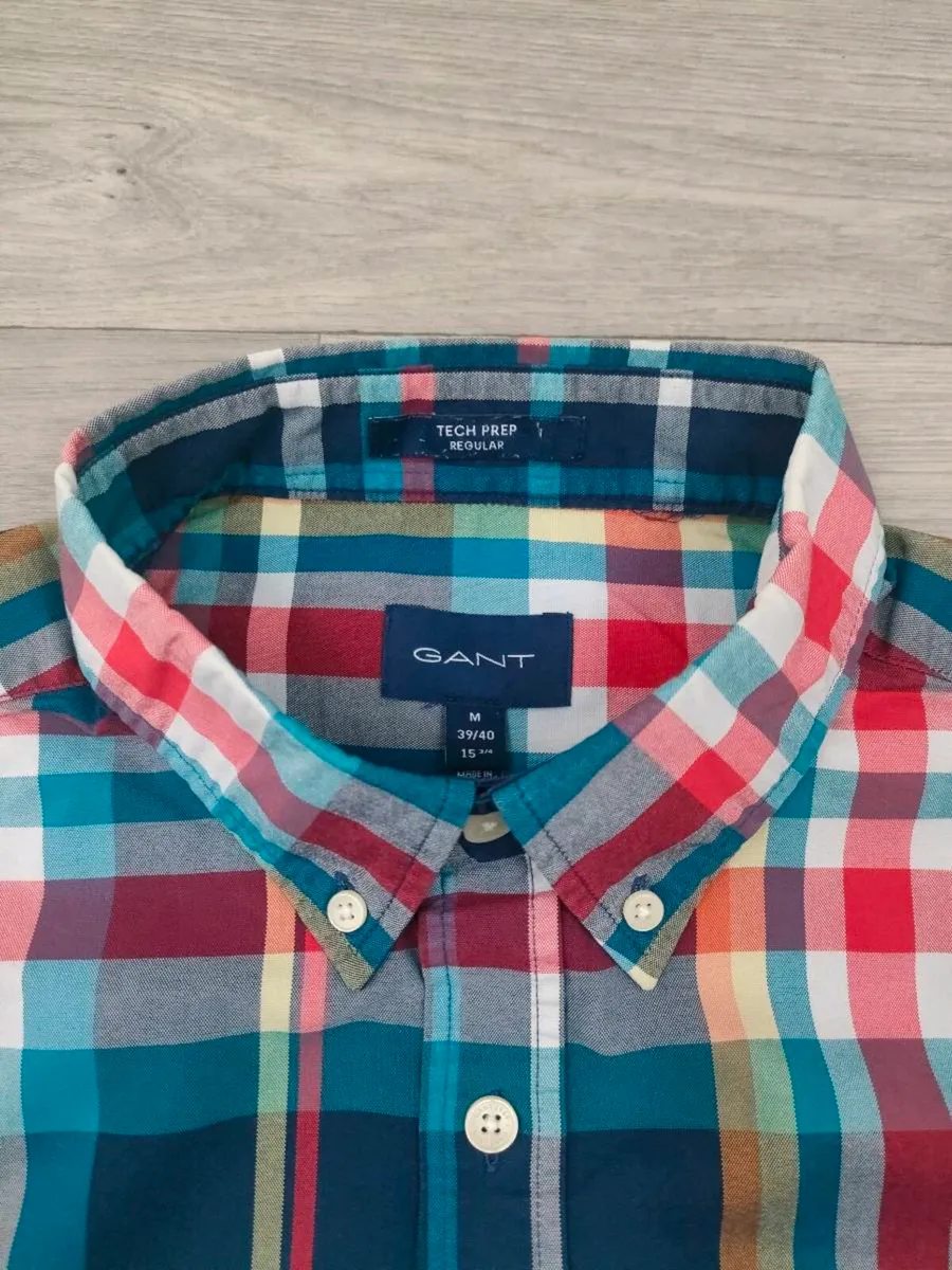 Gant Button Down Check Shirt Mens Medium - Image 4