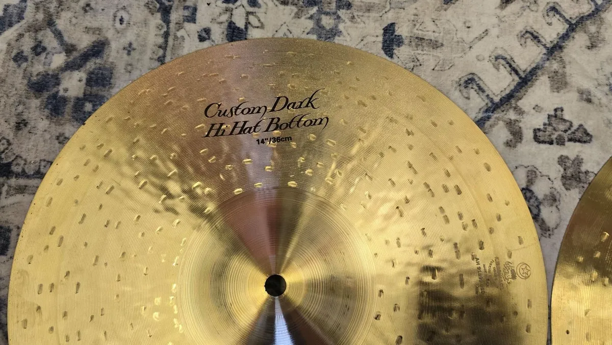 Zildjian 14" K-Custom Dark Hi Hats Cymbals - Image 2