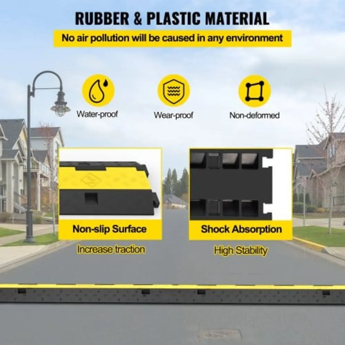 Cable Protector Ramp 101x24.5x5 cm , 5 Packs 2 Cha - Image 2