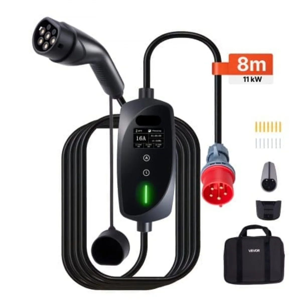 Mobile Wallbox, 11 kW 16A, Type 2 Portable EV Char - Image 1