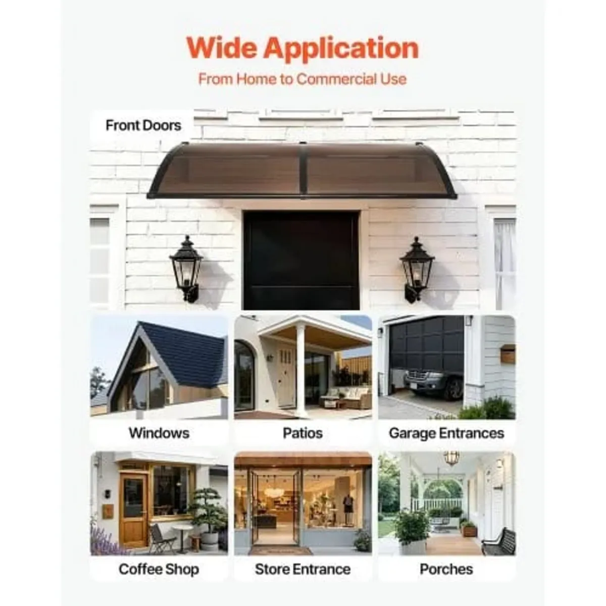 Awnings for Door Entrance, 38 x 78 in, Exterior Fr - Image 4