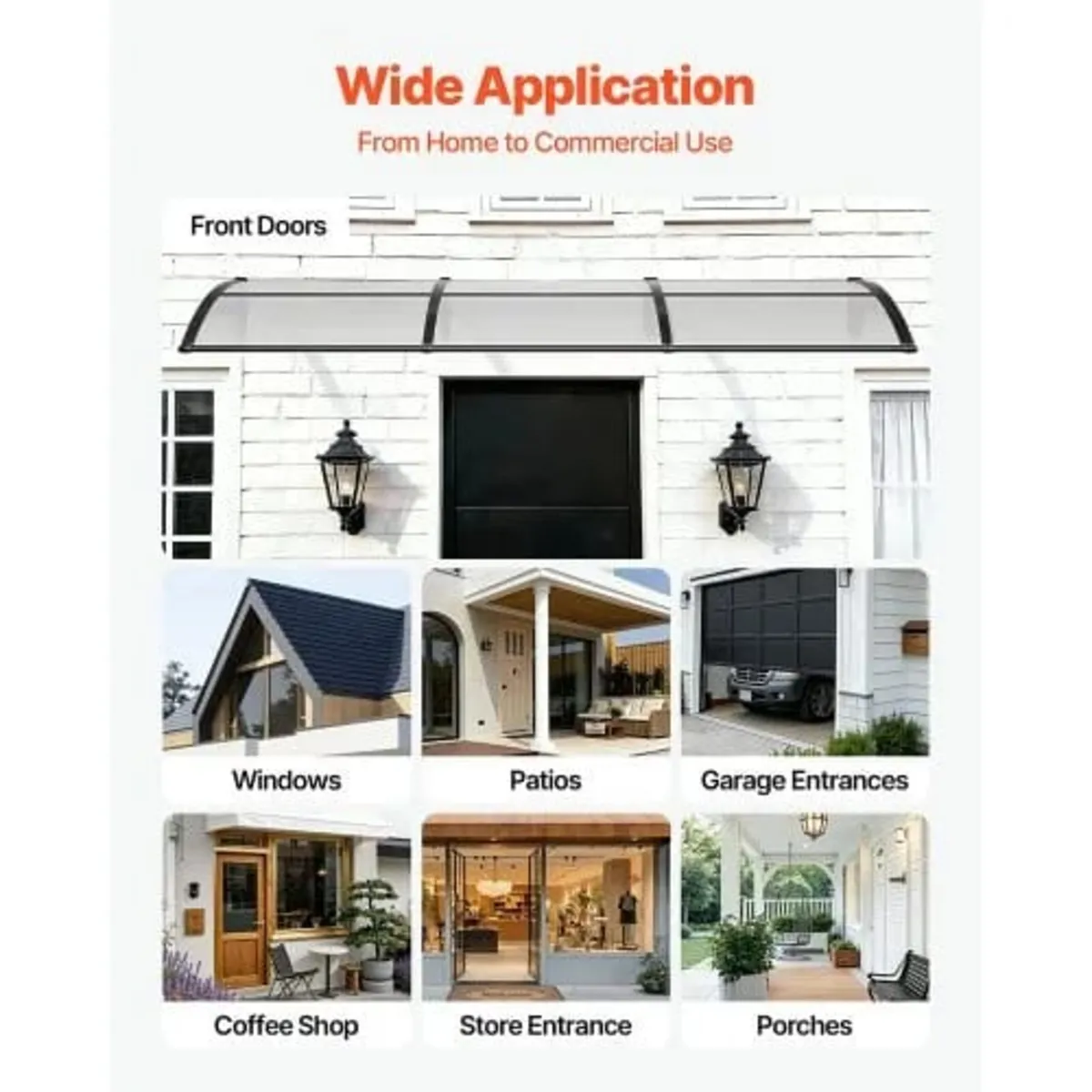 Awnings for Door Entrance, 38 x 117 in, Exterior F - Image 4