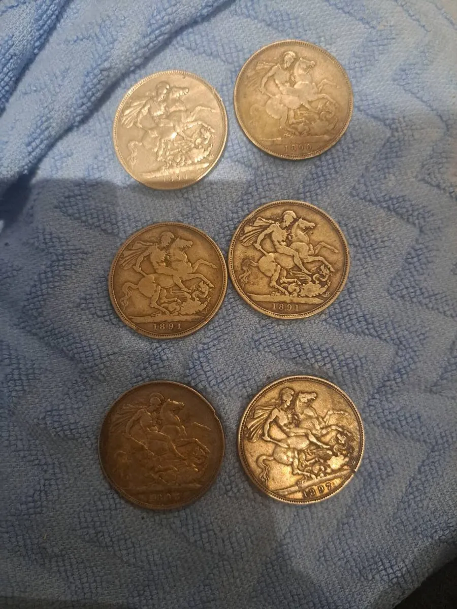 Six Silver Crowns - Image 1