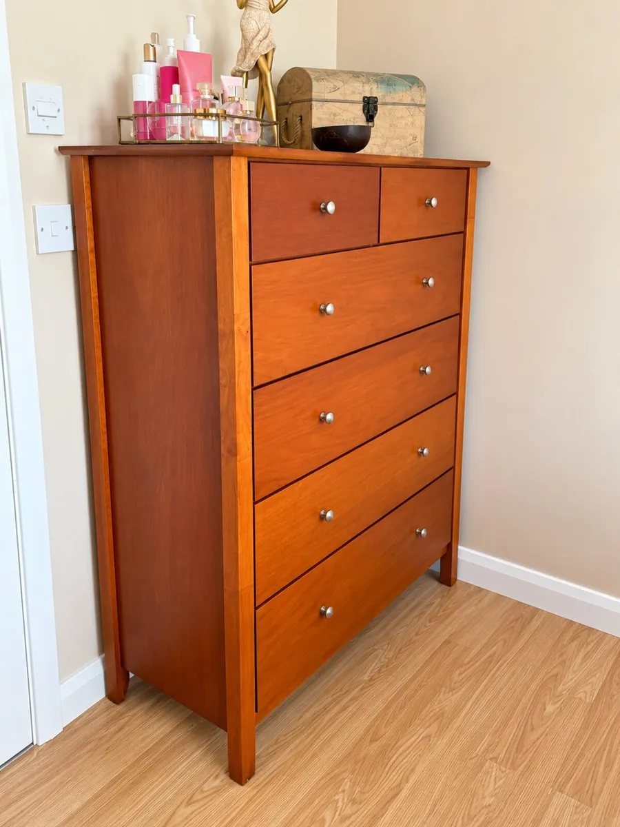 Solid Wooden Tallboy / Chest of Drawers - Image 2