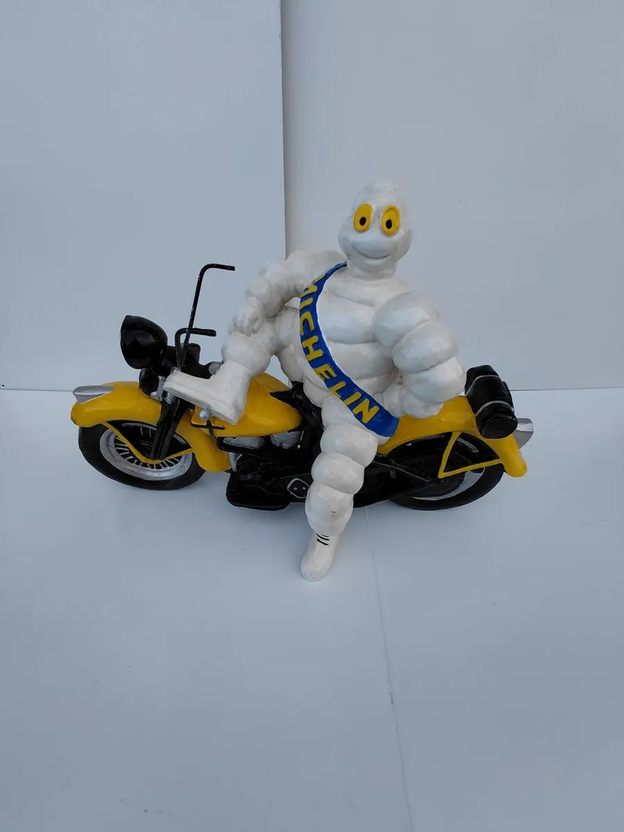 Michelin Man on Motorcycle – Large Hand-Painted - Image 1