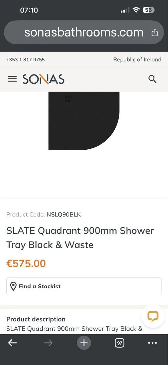 Black Shower tray - Image 2