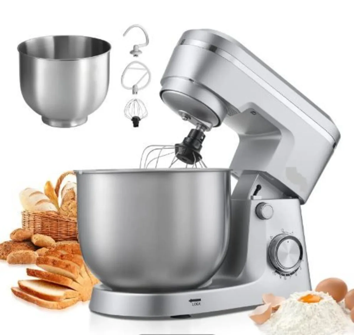 Stand Mixer, 4.2 L+5.7 L Electric Kitchen Mixer - Image 4