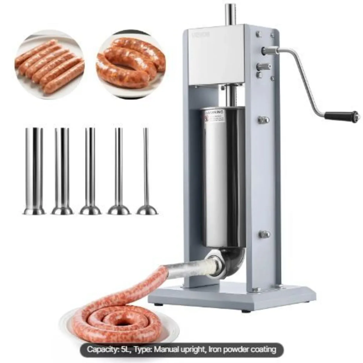Manual Sausage Stuffer, 11 LBS / 5 L Vertical - Image 3