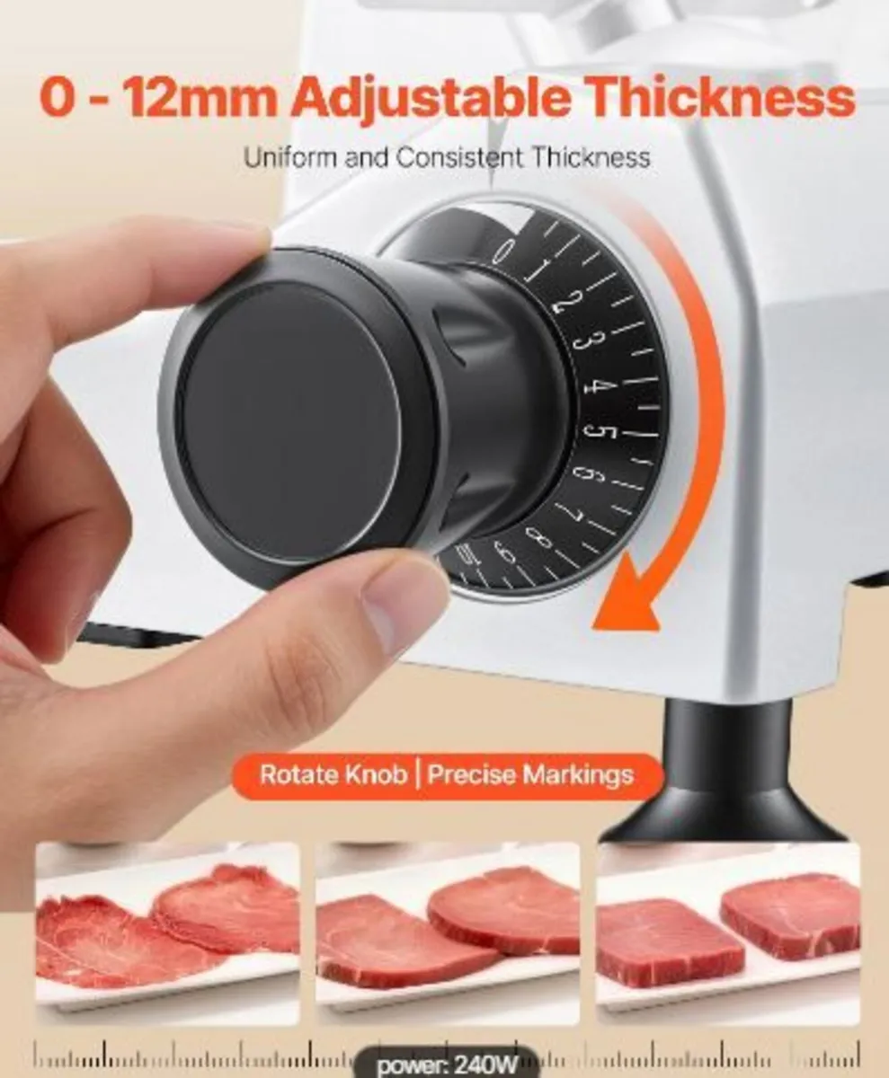 Commercial Meat Slicer, 240W - Image 4