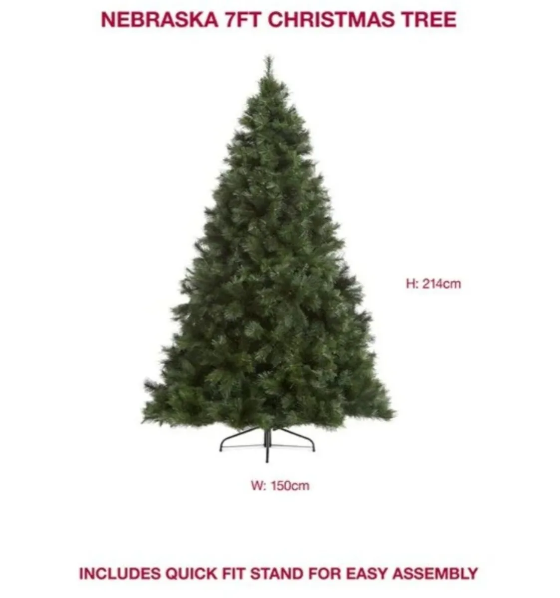 Nebraska 7ft Christmas Tree - Image 3