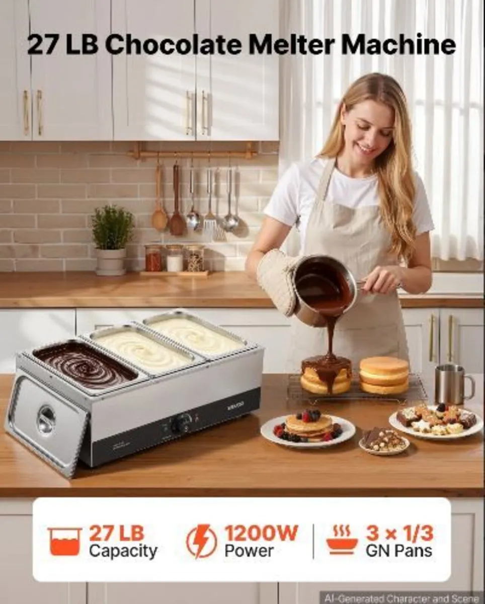 Chocolate Melting Machine, 3 Tanks - Image 2