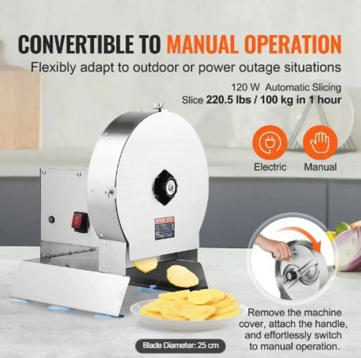 Electric Vegetable Slicer, 0-0.5"/0-12mm - Image 2