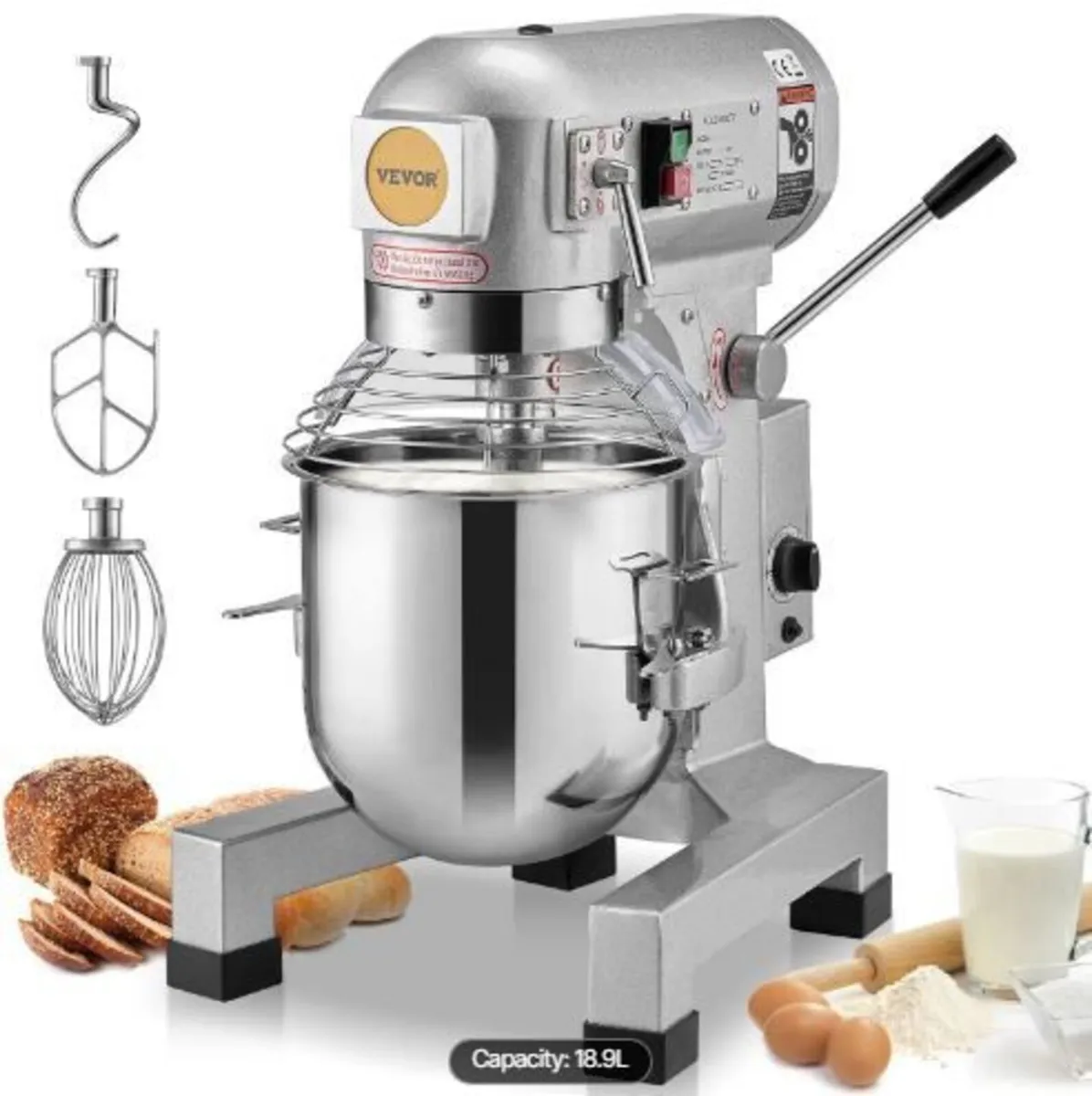 Commercial Food Mixer, 18.7L Commercial Stand - Image 4