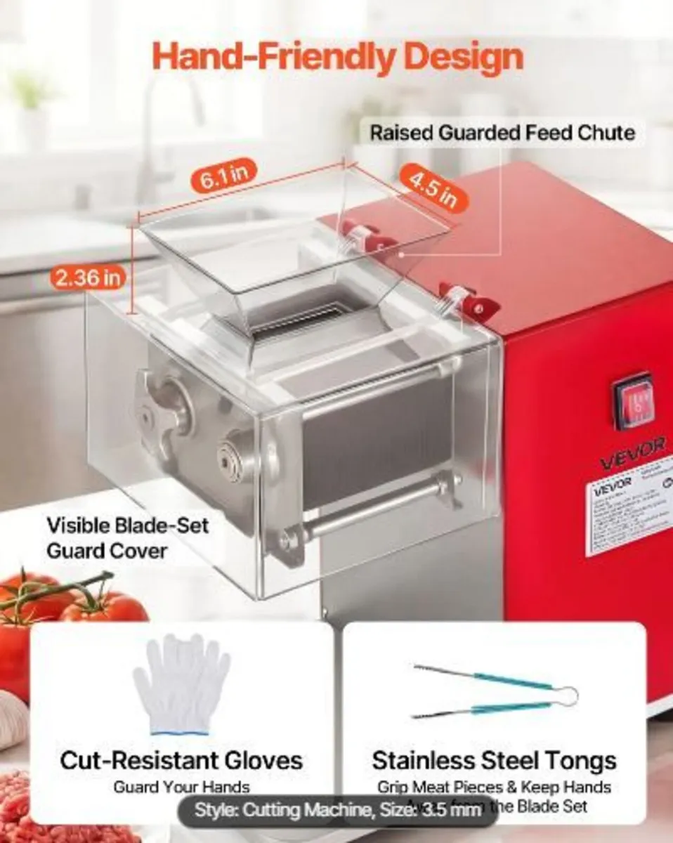 Meat Cutting Machine, 850W Commercial Slicer - Image 2