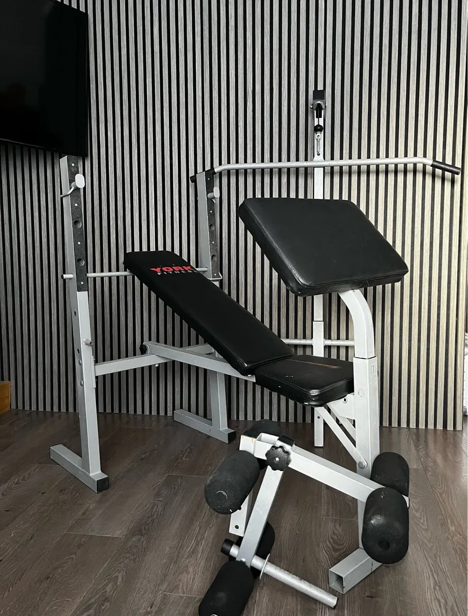 York Fitness weight bench & attachments - Image 4