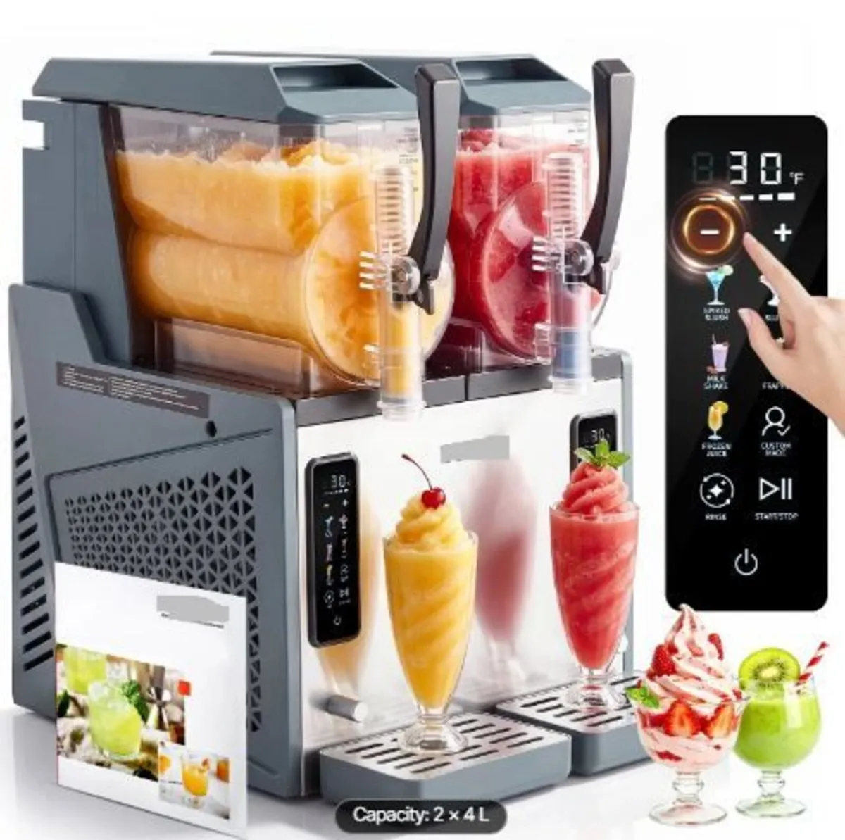 Slushie Machine, 4L/135oz x 2 Tank Slushy Machine - Image 4