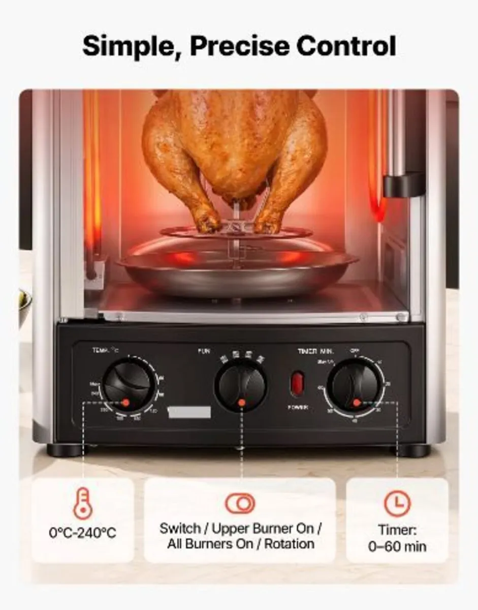 Countertop Vertical Rotating Oven 22L - Image 2