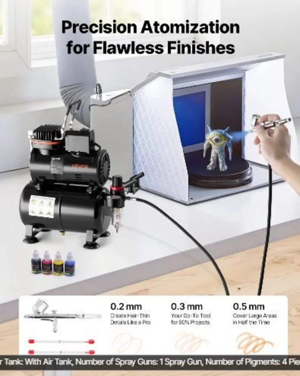 Airbrush Kit, 1/6 HP, Air Brush Kit - Image 1