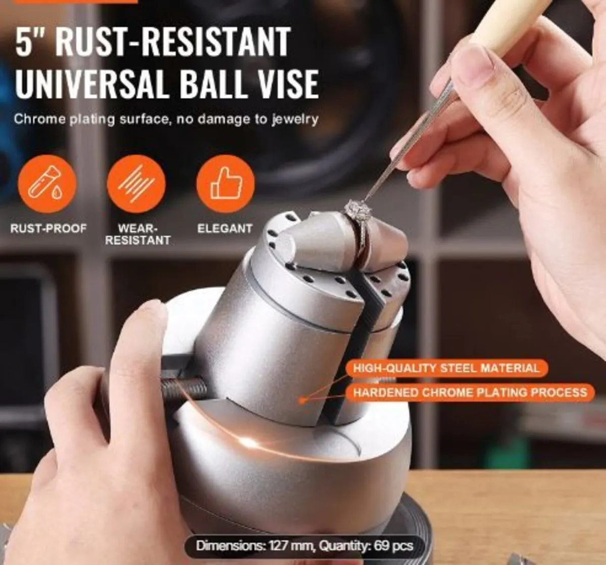 Ball Vise, 13 cm Engraving Setting Tool - Image 2