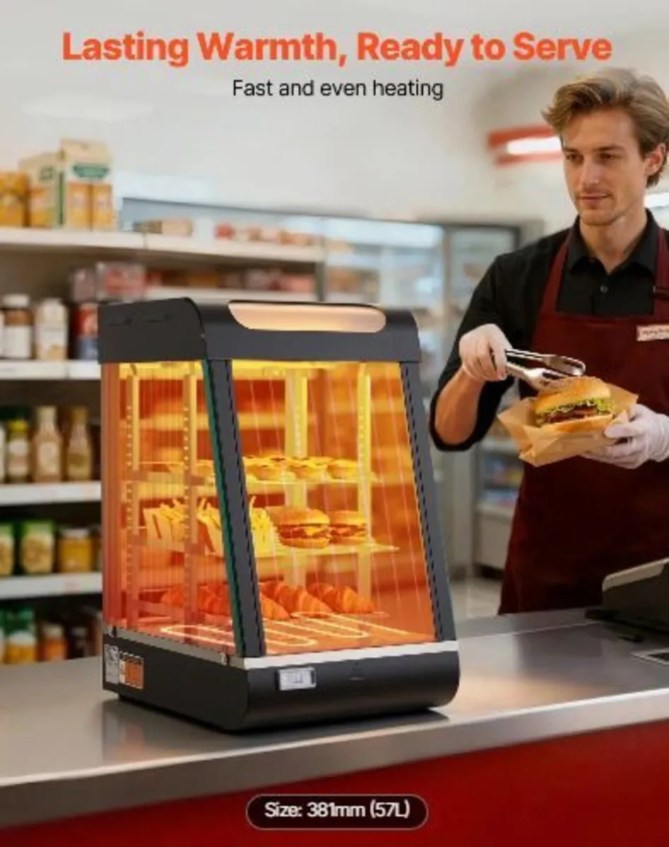 3-Tier Commercial Food Warmer Display, 800W - Image 3