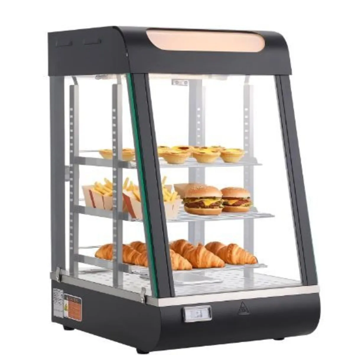 3-Tier Commercial Food Warmer Display, 800W - Image 2