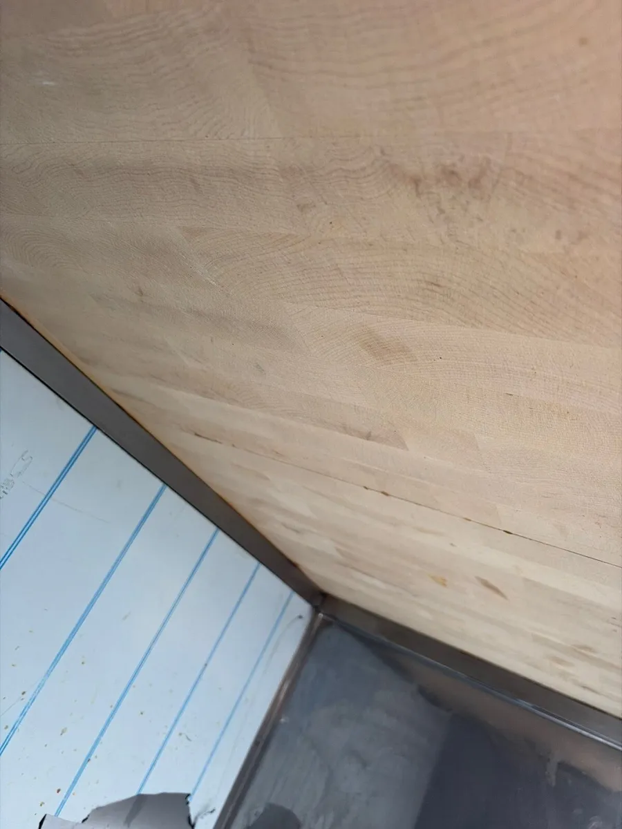 Butchers block and stainless stand - Image 4