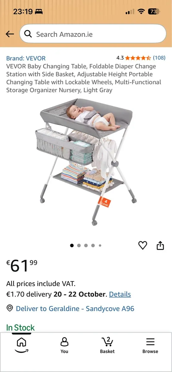 Baby changing table - Image 1