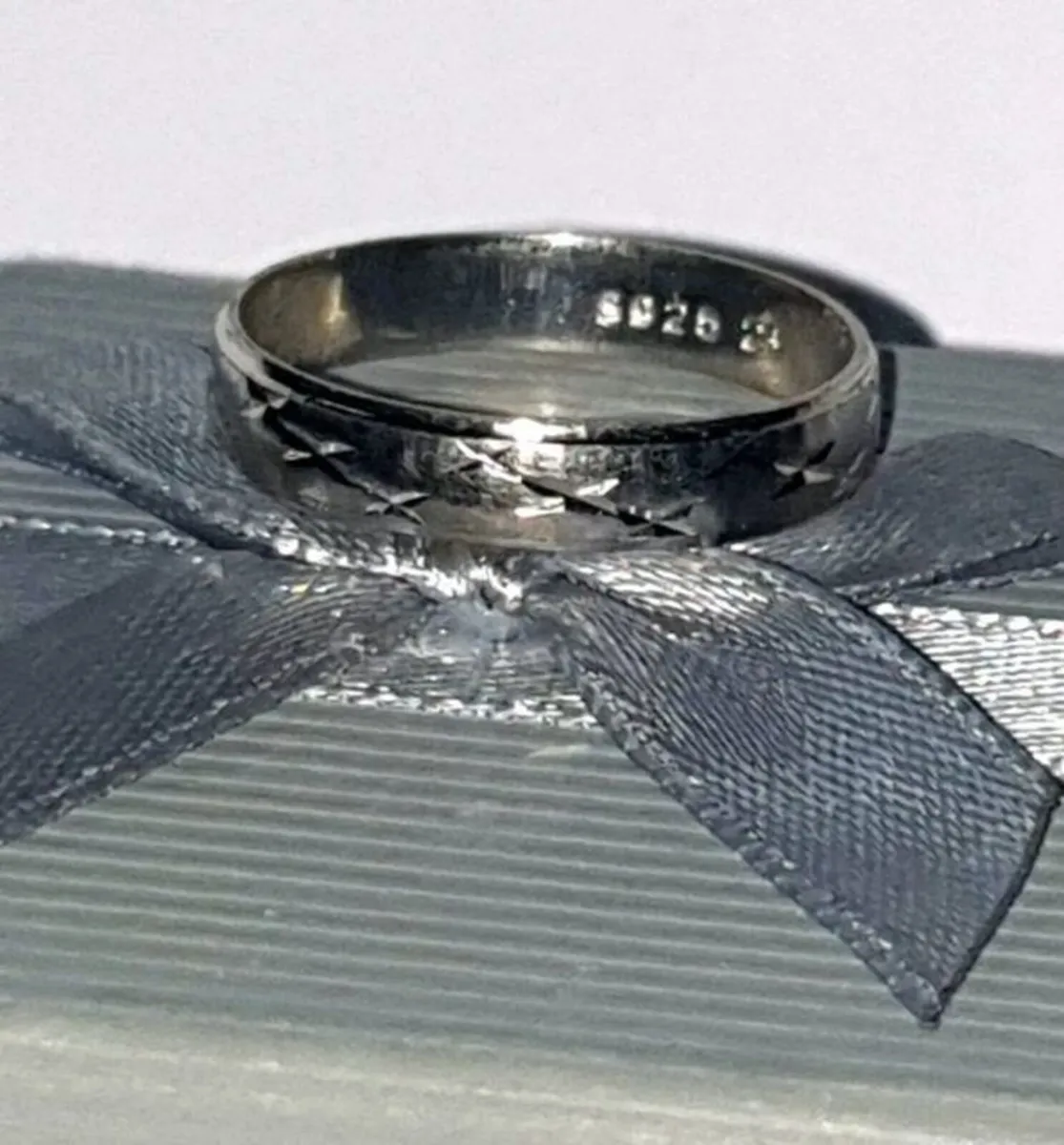 Vintage Hallmarked Silver Wedding Band Size U/10 - Image 1