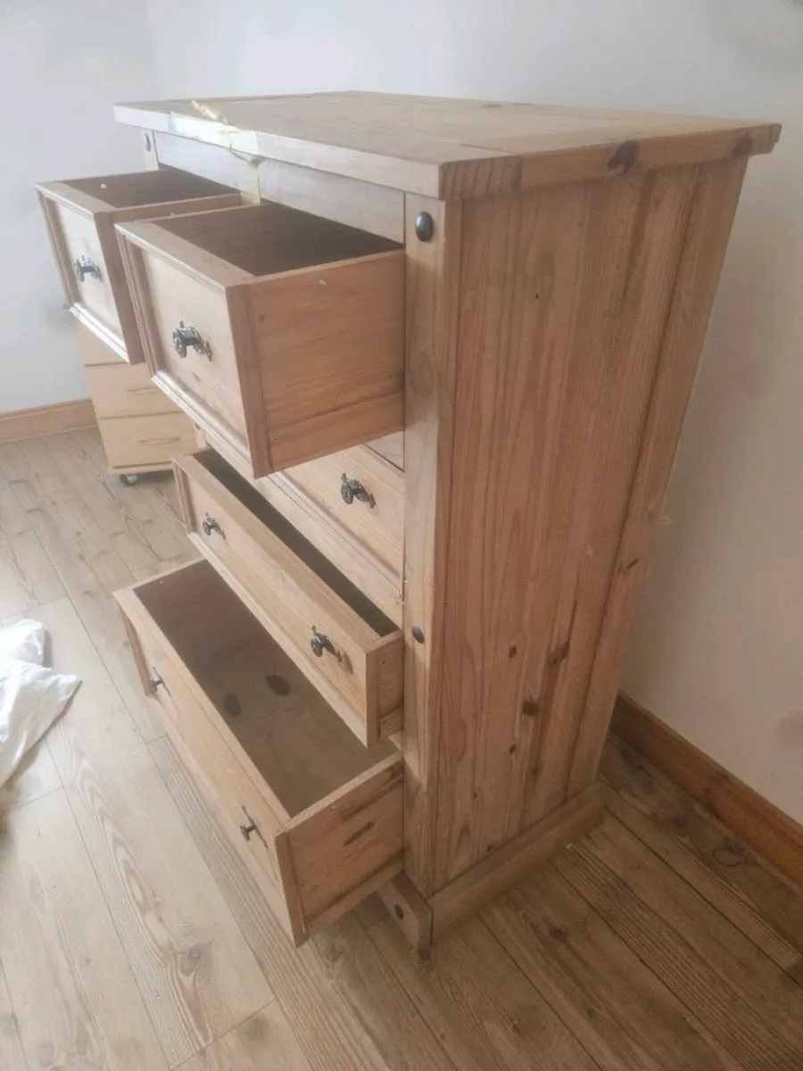 Solid Pine chest  €40
Wardrobe free - Image 1