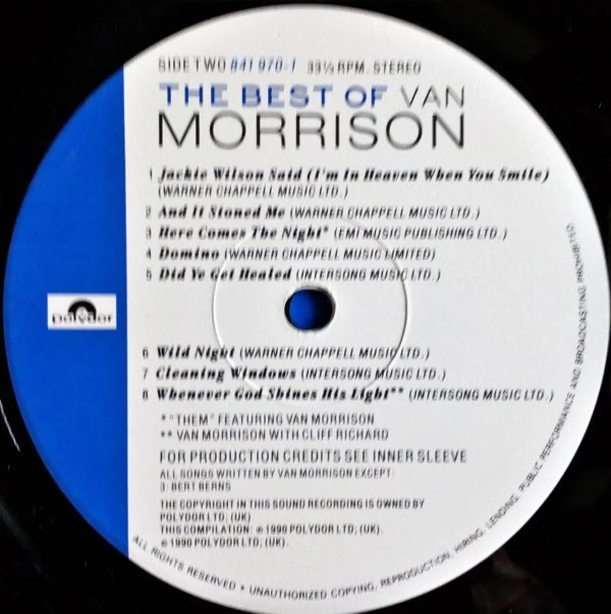 Van Morrison - The Best Of 1990 Vinyl LP Record - Image 4