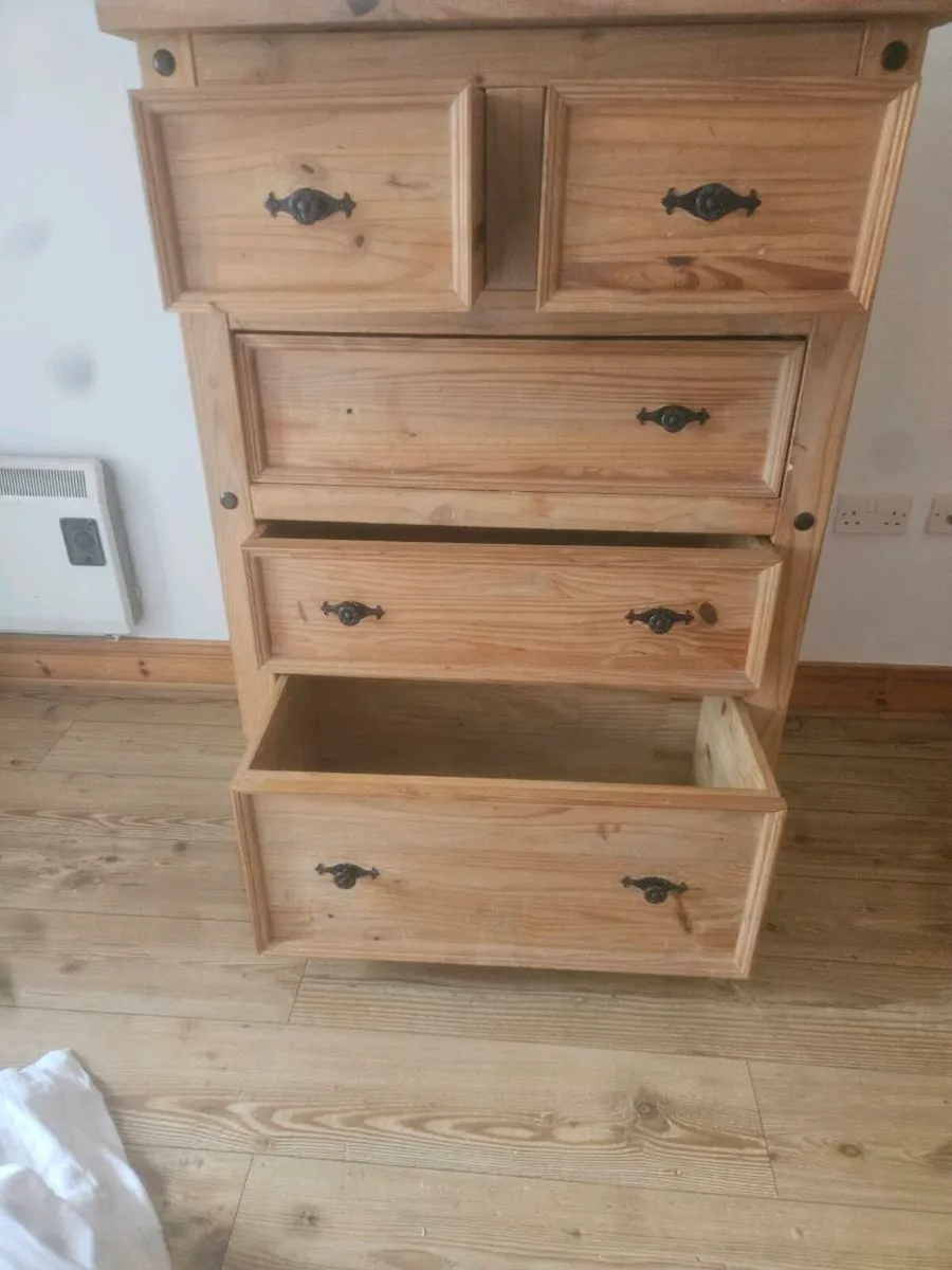 Solid Pine chest  €40
Wardrobe free - Image 2
