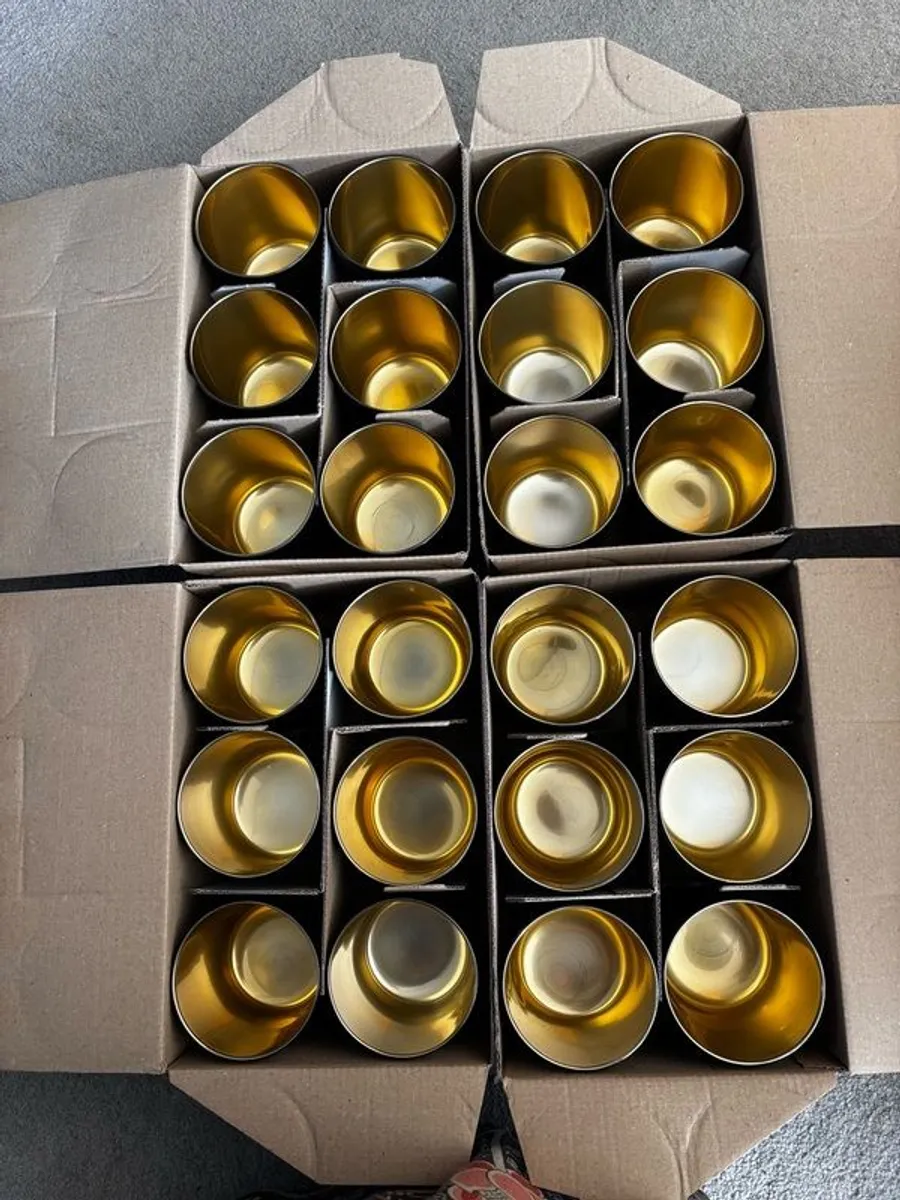 Brand New Black Candle Jars, cases of 24 - Image 1