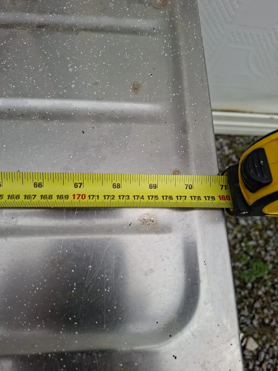 STAINLESS STEEL DOUBLE SINK UNIT WITH DRAINER - Image 4
