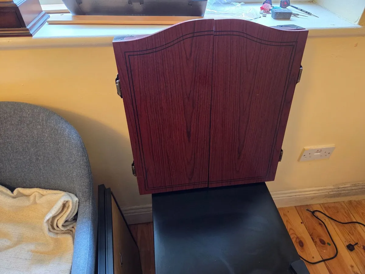 Professional Dartboard and Cabinet - Image 2