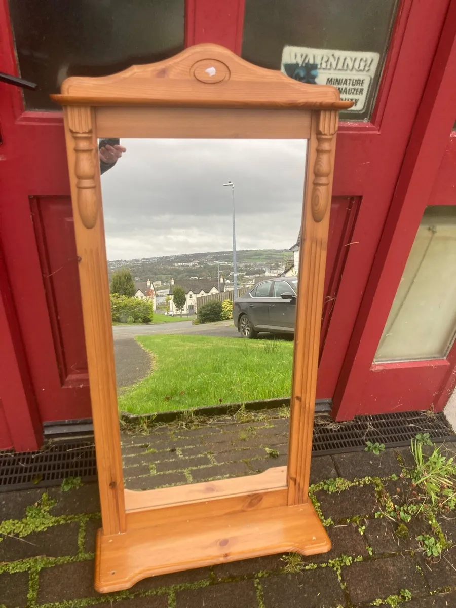 Pine wall mirror - Image 1