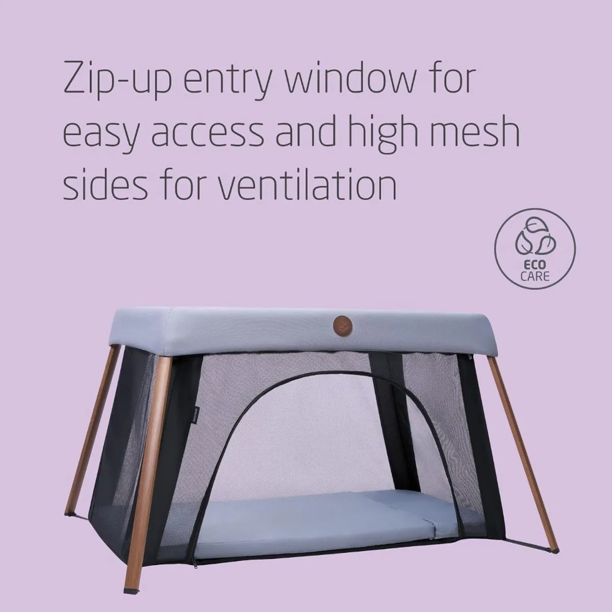 Iris2 Compact Travel Cot 0–15KG Essential Graphite - Image 3