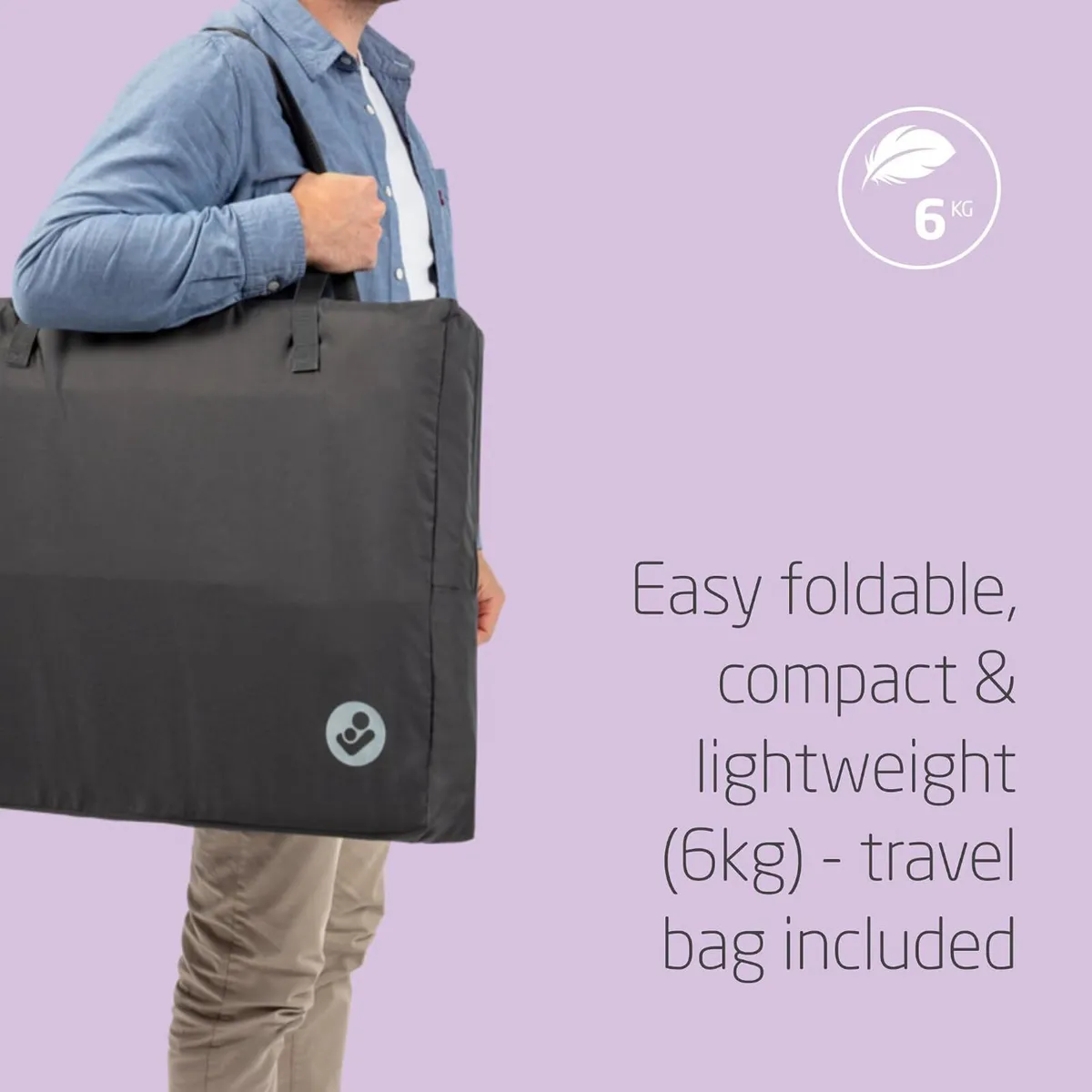 Iris2 Compact Travel Cot 0–15KG Essential Graphite - Image 4