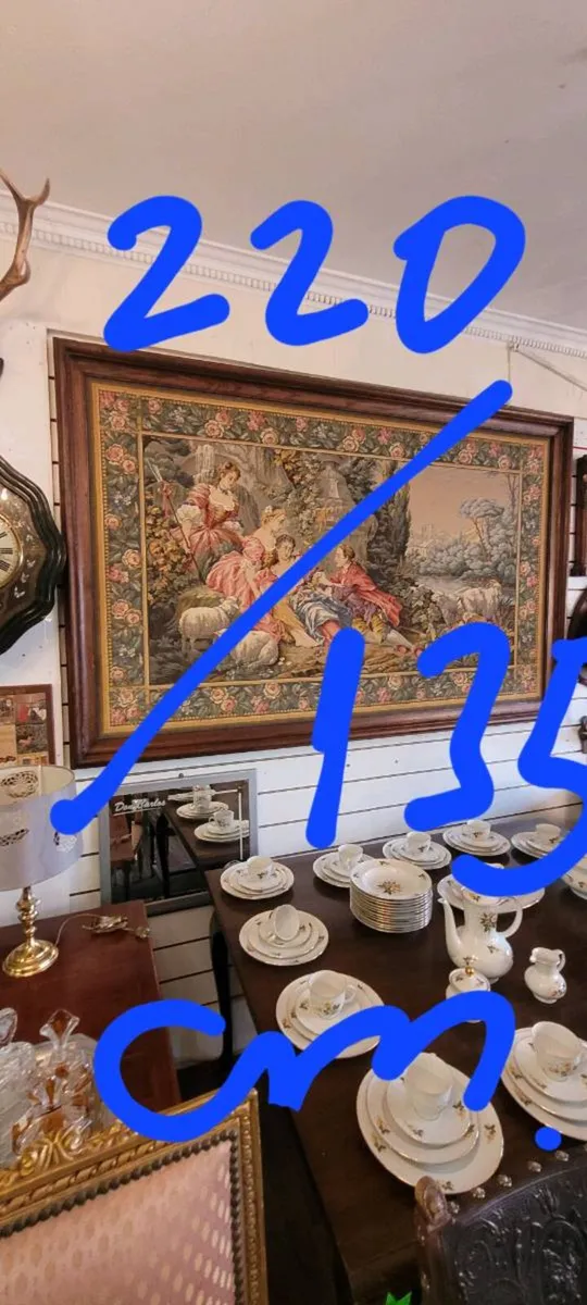 Large antique french tapestry - Image 4