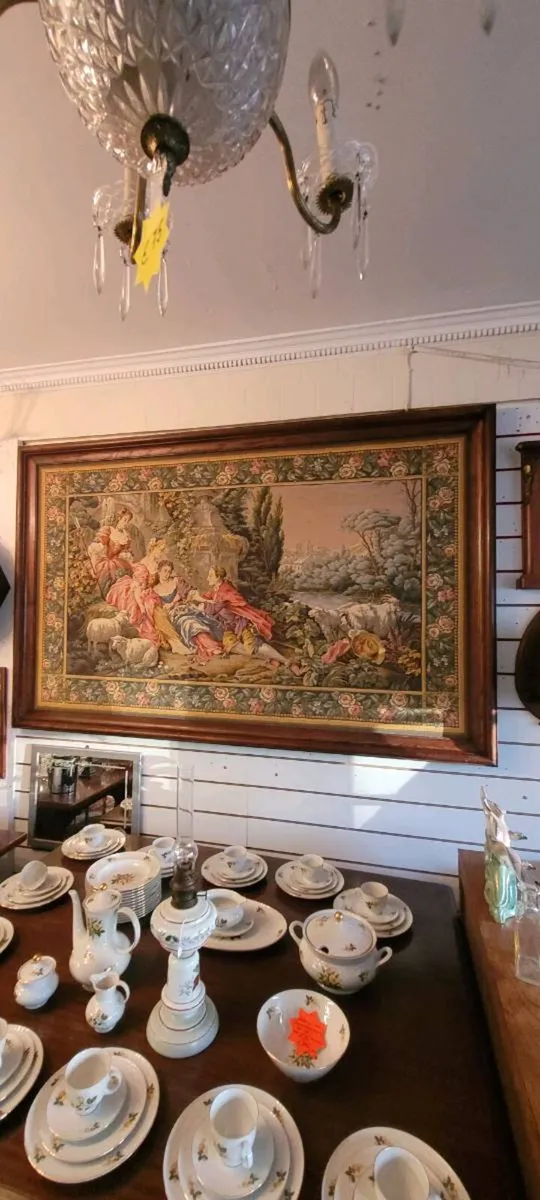 Large antique french tapestry - Image 2
