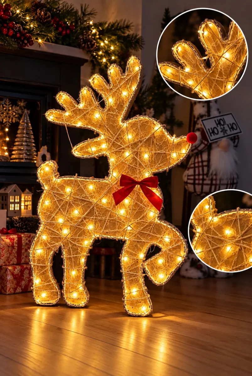 HANDMADE LIGHT-UP CHRISTMAS REINDEER 🎄✨ - Image 1