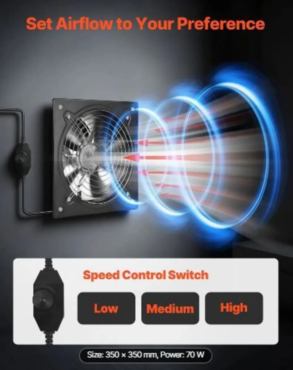 30.5 cm Exhaust Fan, 1558 CFM High Velocity - Image 4