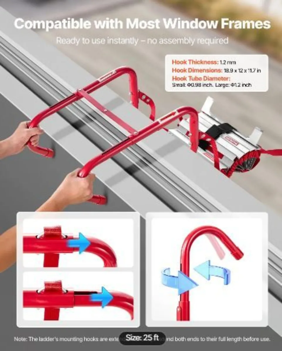 Fire Escape Ladder, 3-Story 7.62m - Image 2