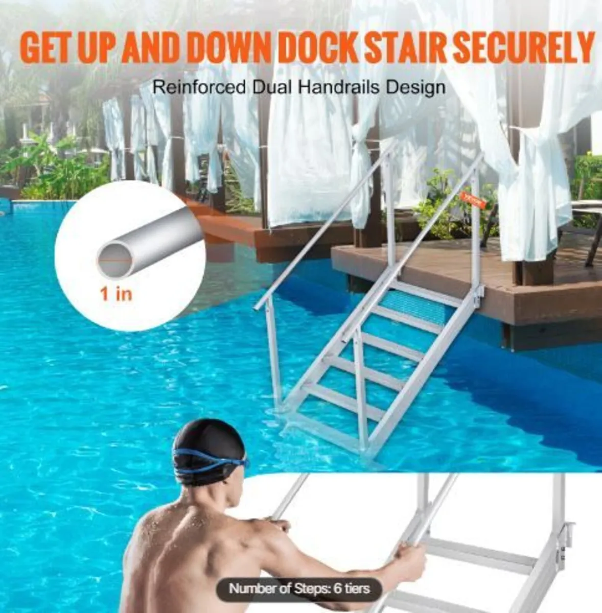 Aluminum Dock Ladder Boat Dock Ladder - Image 4