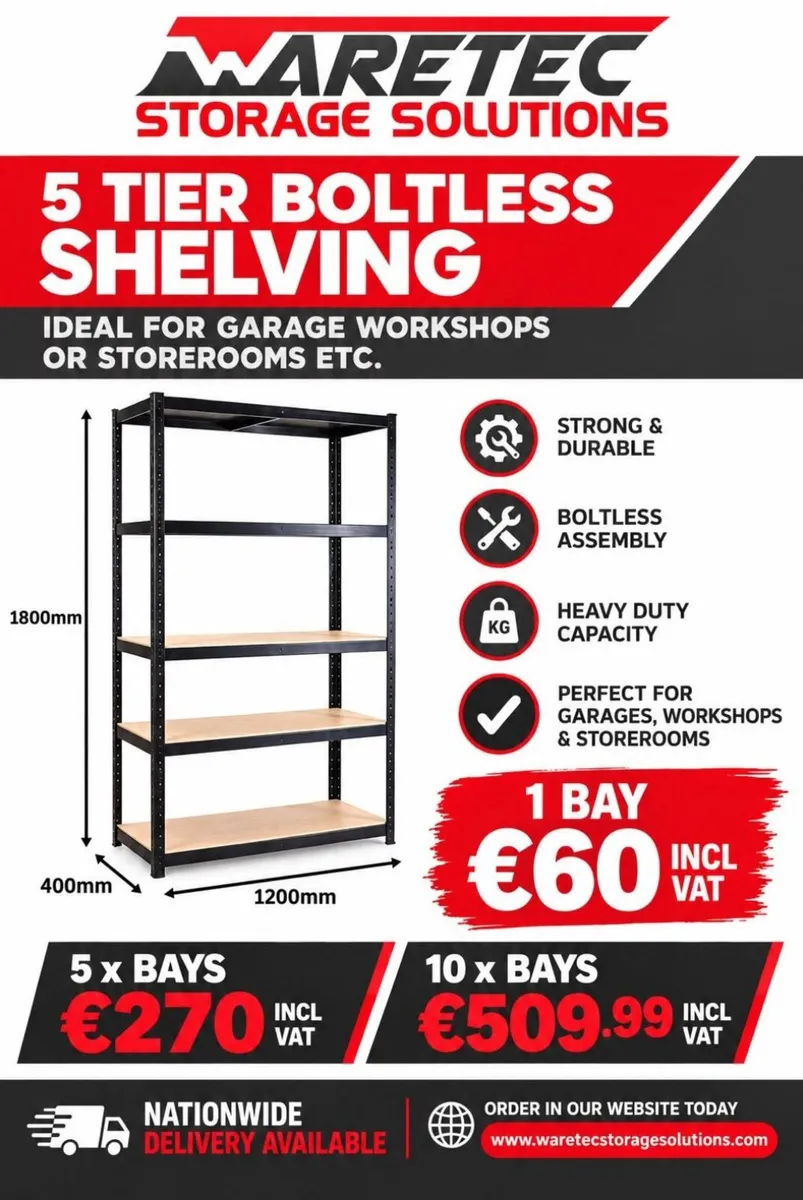 Brand new flatpack shelving